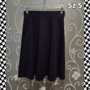 NEW WOMENS BLACK TEXTURED SKIRT SIZE S